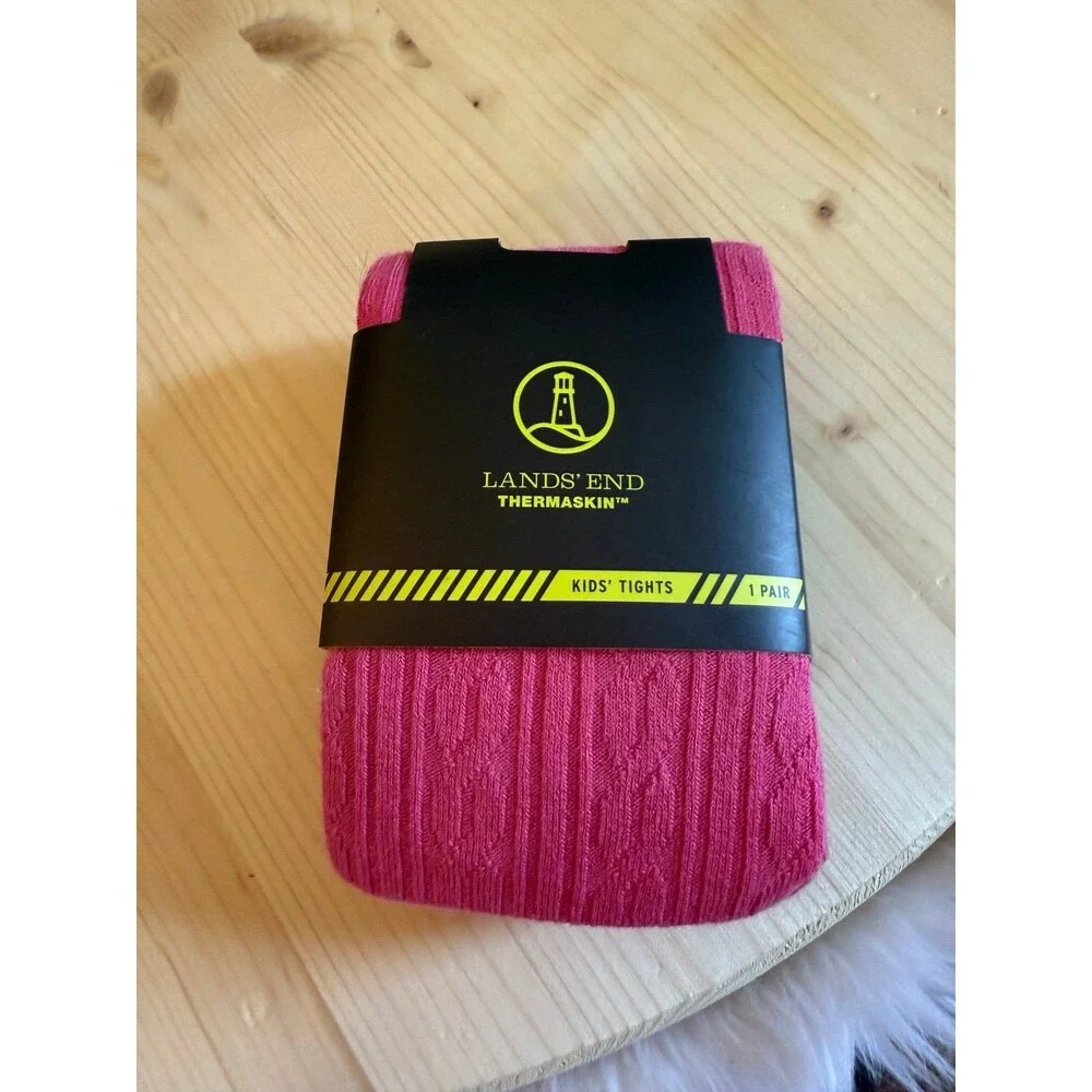 Lands End girls pink tights
